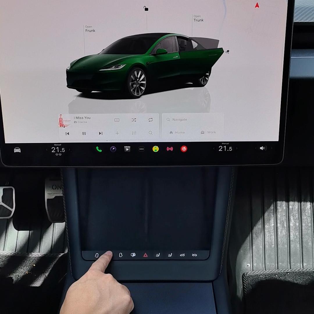 Tesla Model 3 Highland 2024 Center Console Physical Shortcut Keys
